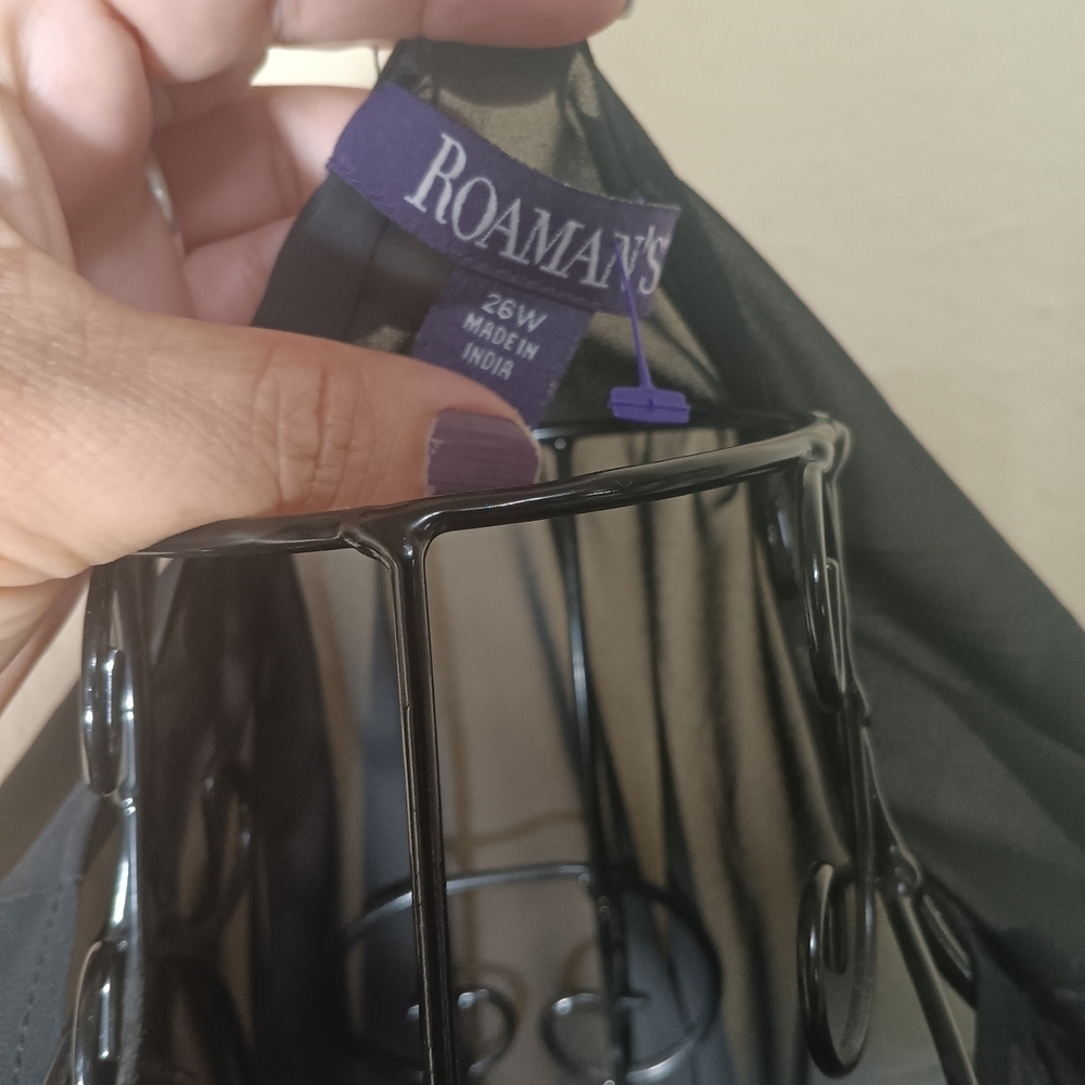 Roaman's Black Sheer Cardigan - Picture 2 of 8